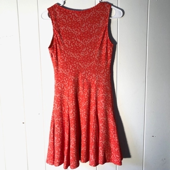 MM Couture Womens Fit & Flare Orange Dress X-Small - Picture 2 of 5